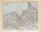 Ost & Westpreussen historische Landkarte Lithographie ca. 1914