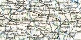 Mittleres Russland historische Landkarte Lithographie ca....