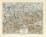 K&ouml;nigreich Sachsen historische Landkarte...