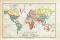 Welt Staatsformen historische Landkarte Lithographie ca. 1912