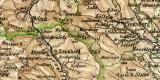 Steiermark historische Landkarte Lithographie ca. 1909