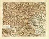 Steiermark historische Landkarte Lithographie ca. 1910