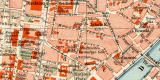 Stettin historischer Stadtplan Karte Lithographie ca. 1909