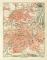 Strassburg historischer Stadtplan Karte Lithographie ca. 1912