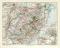 Südafrika Kriegsschauplatz 1899-1902 historische Landkarte Lithographie ca. 1914