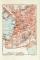 Triest historischer Stadtplan Karte Lithographie ca. 1912