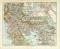 Europäische Türkei historische Landkarte Lithographie ca. 1908