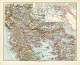 Europäische Türkei historische Landkarte...