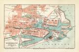 Wilhelmshaven historischer Stadtplan Karte Lithographie...