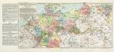 Garnisonskarte von Mitteleuropa Stand 1910 historische...