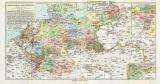 Garnisonskarte von Mitteleuropa Stand 1914 historische...