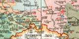 Garnisonskarte von Mitteleuropa Stand 1914 historische...