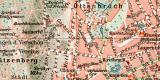 Elberfeld historischer Stadtplan Karte Lithographie ca. 1912