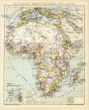 Politische Übersichtskarte von Afrika historische...
