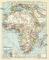 Politische Übersichtskarte von Afrika historische Landkarte Lithographie ca. 1906