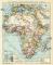 Politische Übersichtskarte von Afrika historische Landkarte Lithographie ca. 1910