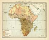 Völkerkarte von Afrika historische Landkarte...