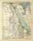 Ägypten historische Landkarte Lithographie ca. 1905