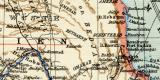 Ägypten historische Landkarte Lithographie ca. 1912
