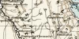 Das alte Ägypten I. - II. Theben historische Landkarte Lithographie ca. 1901