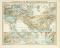 Alexander der Große Reich und Eroberungszüge historische Landkarte Lithographie ca. 1895
