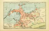 Alexandria historischer Stadtplan Karte Lithographie ca. 1901