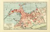 Alexandria historischer Stadtplan Karte Lithographie ca. 1905