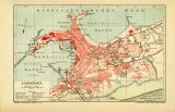 Alexandria historischer Stadtplan Karte Lithographie ca. 1907
