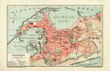 Alexandria historischer Stadtplan Karte Lithographie ca....