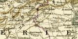 Algerien und Tunesien historische Landkarte Lithographie ca. 1901