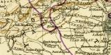 Algerien und Tunesien historische Landkarte Lithographie ca. 1907