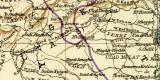 Algerien und Tunesien historische Landkarte Lithographie ca. 1910