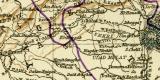 Algerien und Tunesien historische Landkarte Lithographie ca. 1912