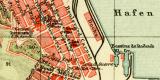 Algier historischer Stadtplan Karte Lithographie ca. 1909