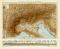 Einteilung der Alpen historische Landkarte Lithographie ca. 1907