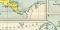 Geschichtliche Entwicklung der Staaten Amerikas historische Landkarte Lithographie ca. 1906