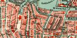 Amsterdam historischer Stadtplan Karte Lithographie ca. 1910