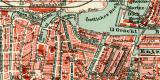 Amsterdam historischer Stadtplan Karte Lithographie ca. 1912