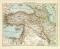 Westasien I. historische Landkarte Lithographie ca. 1901