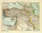Westasien I. historische Landkarte Lithographie ca. 1908