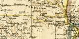 Westasien II. historische Landkarte Lithographie ca. 1905