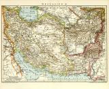Westasien II. historische Landkarte Lithographie ca. 1906