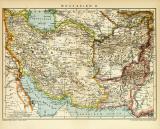 Westasien II. historische Landkarte Lithographie ca. 1908