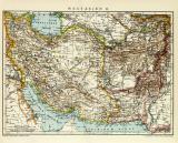 Westasien II. historische Landkarte Lithographie ca. 1912