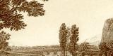 Landschaft von Claude Lorrain historische Bildtafel Holzstich ca. 1898