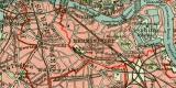 Inner - London historischer Stadtplan Karte Lithographie ca. 1911