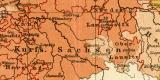 Konfessionskarte des Deutschen Reiches historische Landkarte Lithographie ca. 1907