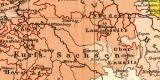 Konfessionskarte des Deutschen Reiches historische Landkarte Lithographie ca. 1909