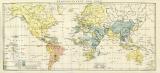 Währungskarte der Erde historische Landkarte...