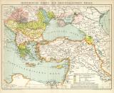 Historische karte zur orientalischen Frage historische Landkarte Lithographie ca. 1904